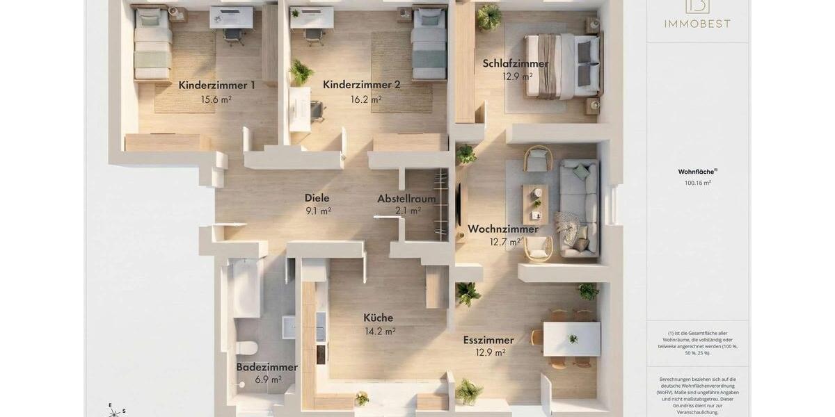 Erdgeschoßwohnung Sehnde - 4.5 Zimmer, 115 m&sup2;, 1.150&euro; | Angebot:25127232