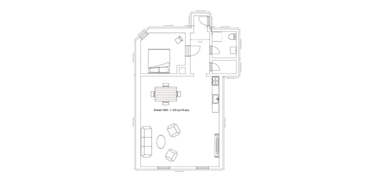 Etagenwohnung Bogen Bogenberg - 2 Zimmer, 70 m&sup2;, 699&euro; | Angebot:26805138
