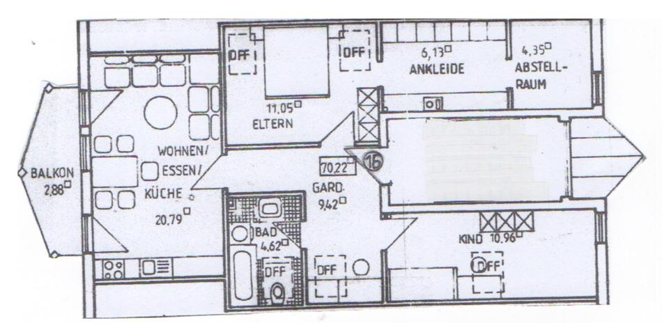 Dachgeschoßwohnung Niederstetten - 3 Zimmer, 70 m&sup2;, 632&euro; | Angebot:26045309