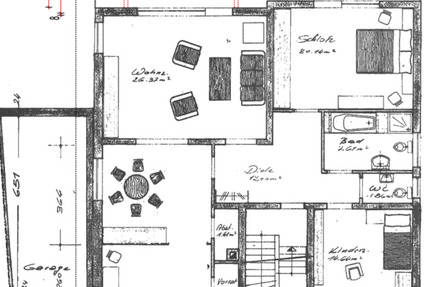 Schöne 3-Zimmer EG-Wohnung mit Balkon in herrlicher Aussichtslage zimmer