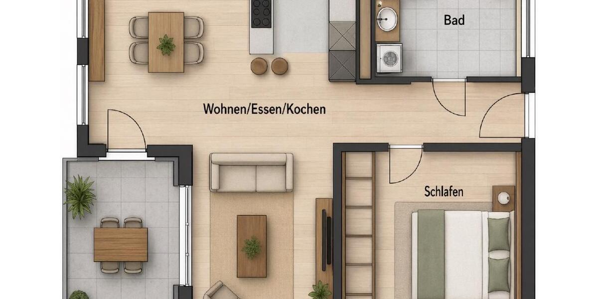 Etagenwohnung Gerabronn - 2 Zimmer, 65 m&sup2;, 795&euro; | Angebot:26619117