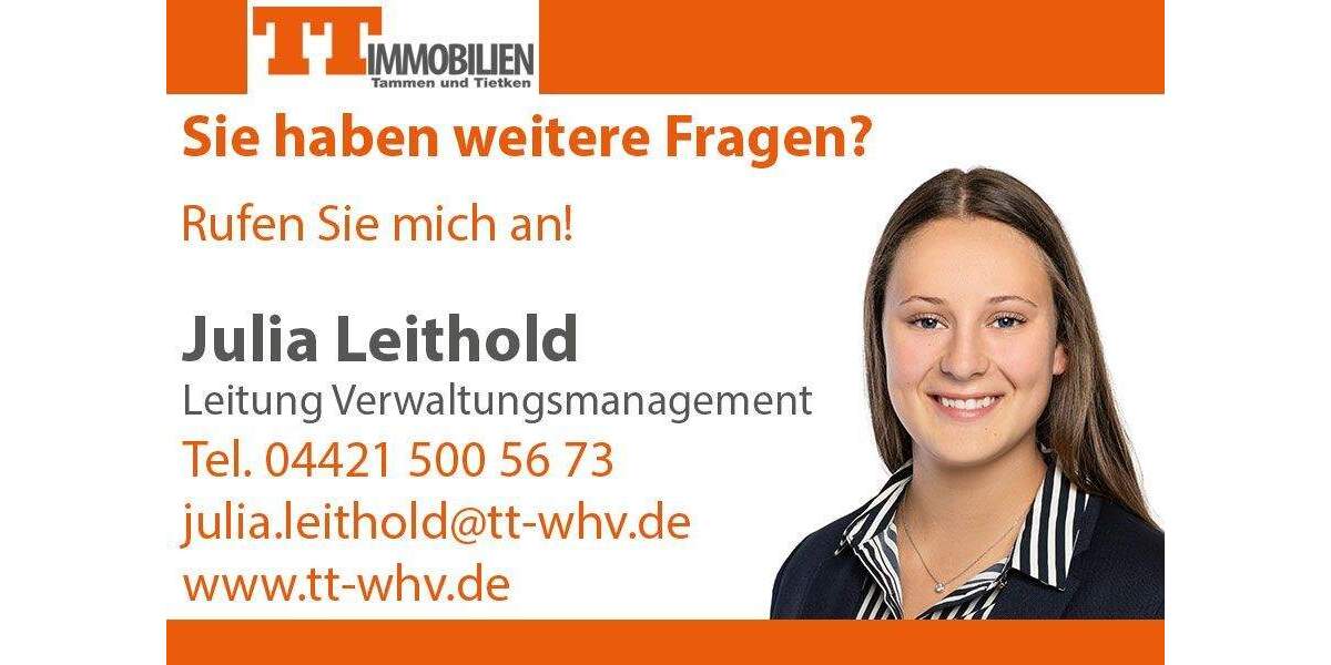 Etagenwohnung Wilhelmshaven-Innenstadt Innenstadt - 2 Zimmer, 52 m&sup2;, 510&euro; | Angebot:25110447