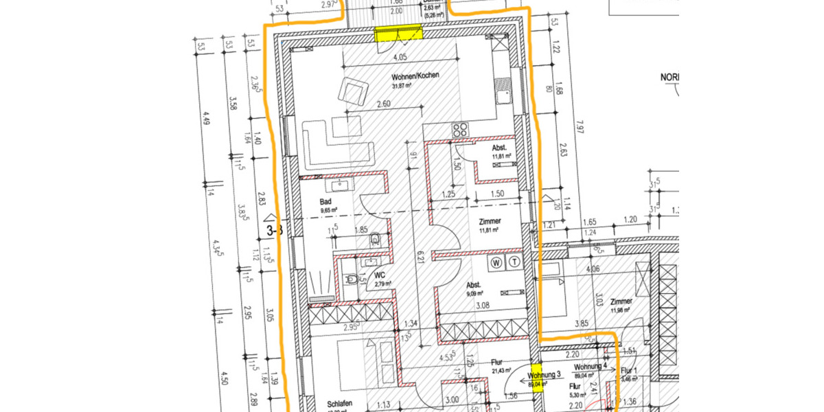 Etagenwohnung Bad Bramstedt - 3 Zimmer, 103 m&sup2;, 1.236&euro; | Angebot:25960013