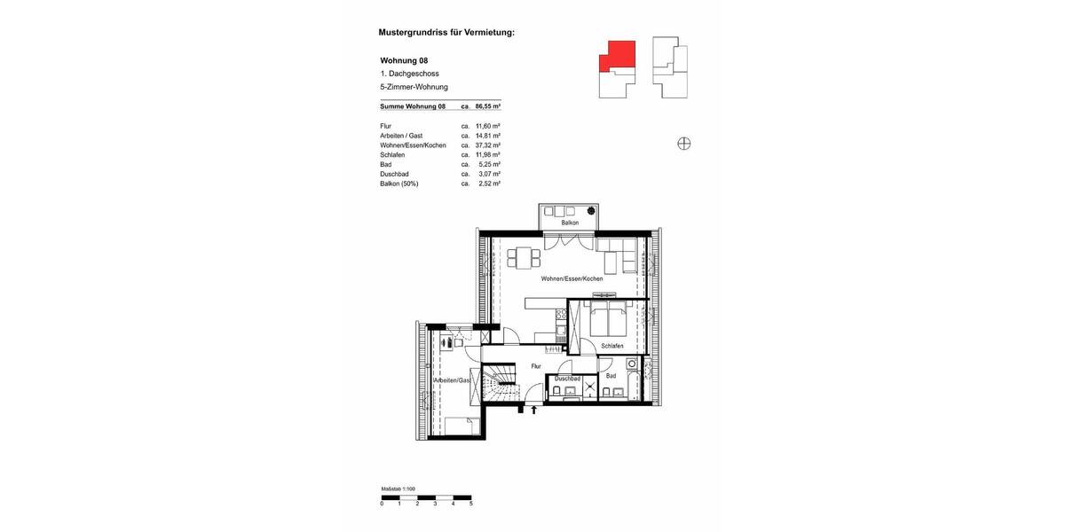 Etagenwohnung München Ramersdorf-Perlach - 5 Zimmer, 132 m&sup2;, 2.847&euro; | Angebot:26105166