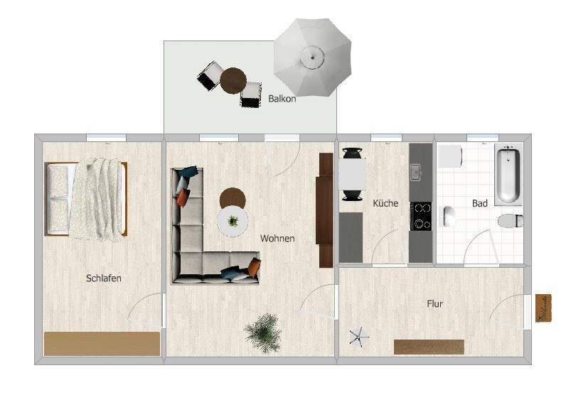 Etagenwohnung Crimmitschau - 2 Zimmer, 65 m&sup2;, 360&euro; | Angebot:24635511