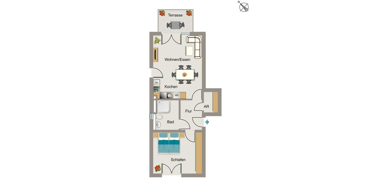 Bezugsfertige Wohnung - Einfach Möbel rein und Füße hoch! 2 zimmer
