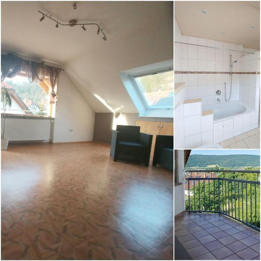 3-Zi-DachWohnung mit Balkon f. 1 bis 2 Personen