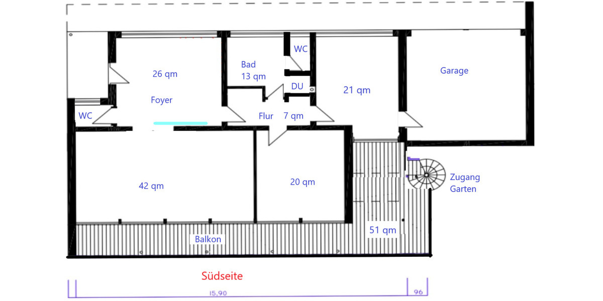 Erdgeschoßwohnung Siegen - 3.5 Zimmer, 140 m&sup2;, 1.450&euro; | Angebot:25231590