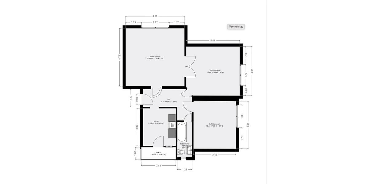 Etagenwohnung Rendsburg - 3 Zimmer, 76 m&sup2;, 795&euro; | Angebot:26666057