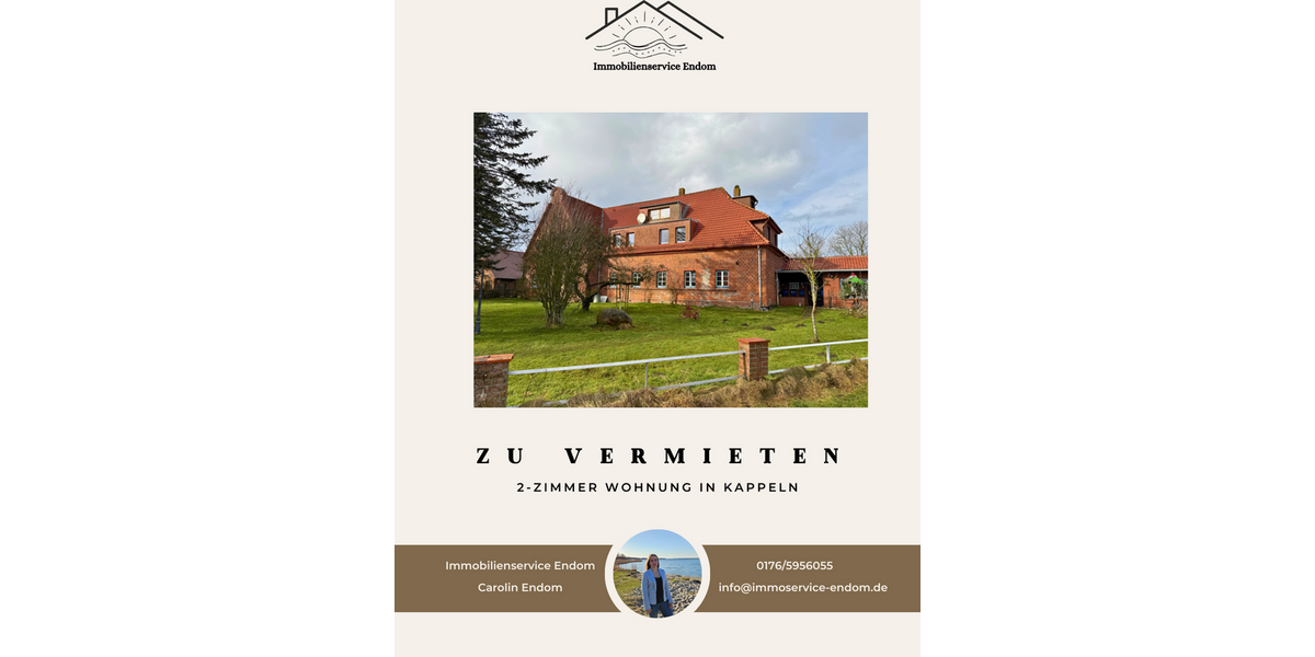 Etagenwohnung Kappeln - 2 Zimmer, 50 m&sup2;, 395&euro; | Angebot:25625318