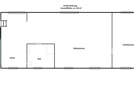 Wohnung Bad Sulza - 2 Zimmer, 109 m&sup2;, 620&euro; | Angebot:26020424