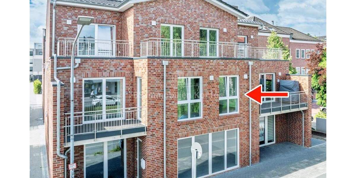 Moderne Obergeschosswohnung mit Balkon - Erstbezug im Stadtkern von Papenburg 2 zimmer