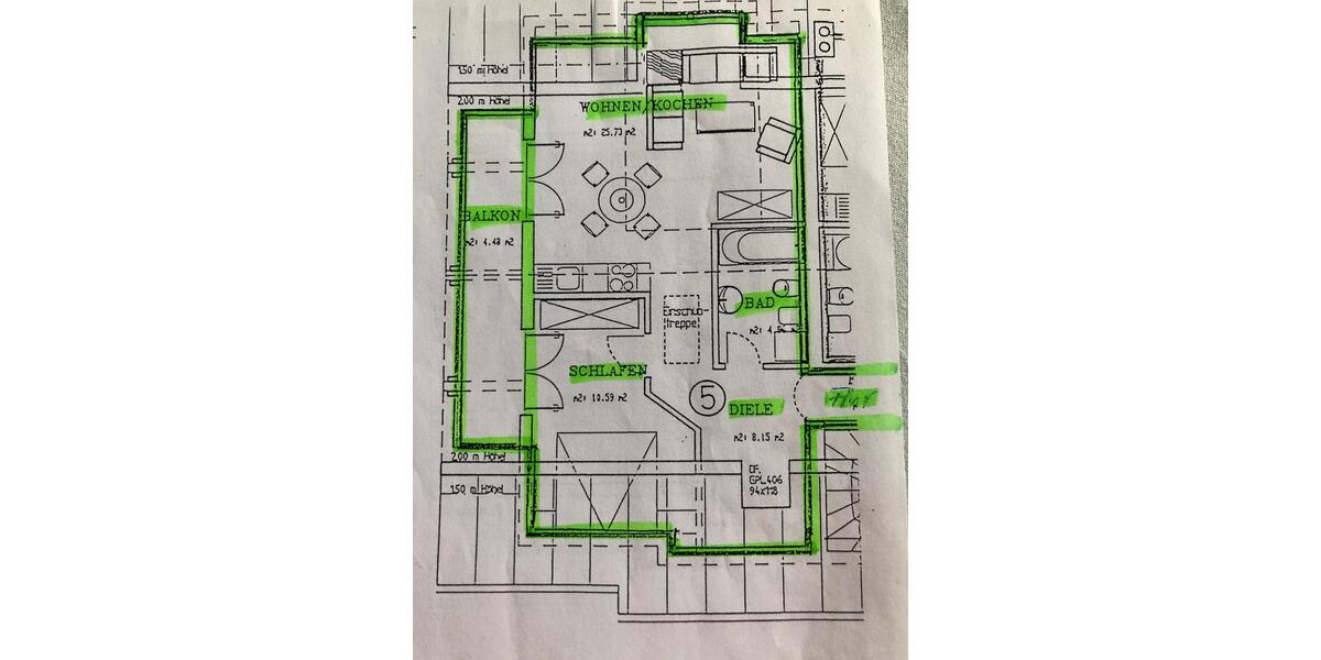 Dachgeschoßwohnung Villingen-Schwenningen Schwenningen - 2 Zimmer, 58 m&sup2;, 700&euro; | Angebot:25963174