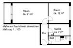 Etagenwohnung Halle (Saale) Südstadt - 2 Zimmer, 49 m&sup2;, 299&euro; | Angebot:26037726