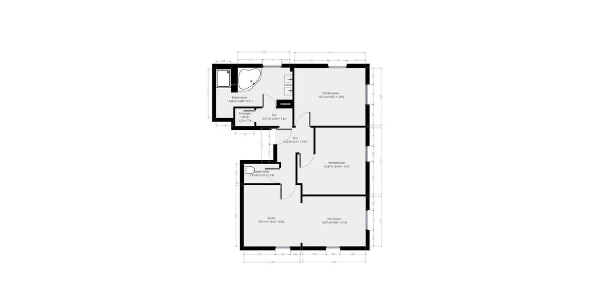 Etagenwohnung Schwabach Wolkersdorf - 3 Zimmer, 100 m&sup2;, 850&euro; | Angebot:25227367
