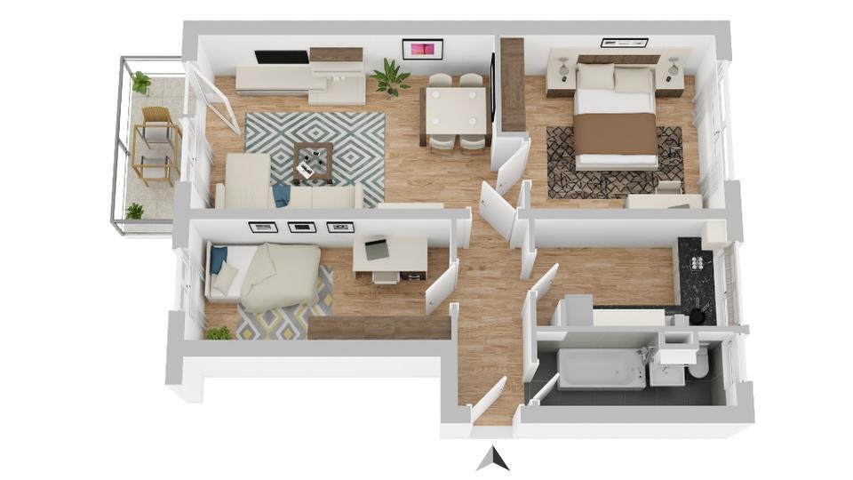 Charmante 3-Raum-Wohnung mit modernem Flair zimmer