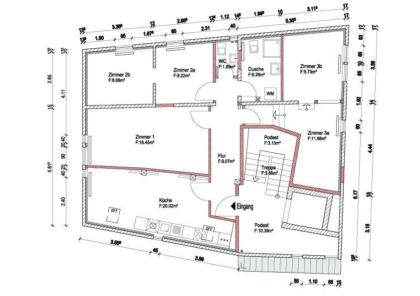 Etagenwohnung Mosbach - 3 Zimmer, 90 m&sup2;, 750&euro; | Angebot:26568019