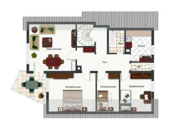 Dachgeschoßwohnung Waldburg - 4 Zimmer, 80 m&sup2;, 1.050&euro; | Angebot:25987912