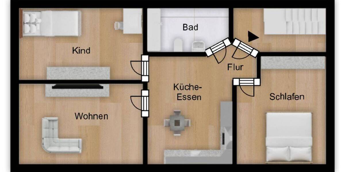 Etagenwohnung Donauwörth - 3 Zimmer, 75 m&sup2;, 800&euro; | Angebot:26245283