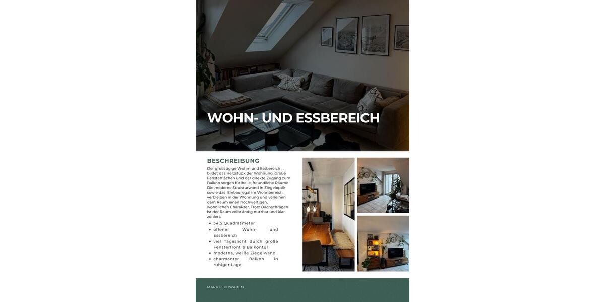 Dachgeschoßwohnung Markt Schwaben - 3 Zimmer, 96 m&sup2;, 1.700&euro; | Angebot:24731941