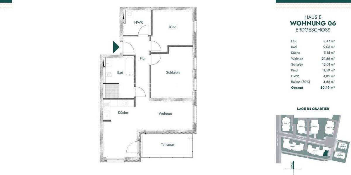 Etagenwohnung Schwerin Werdervorstadt - 3 Zimmer, 82 m&sup2;, 1.099&euro; | Angebot:26082830