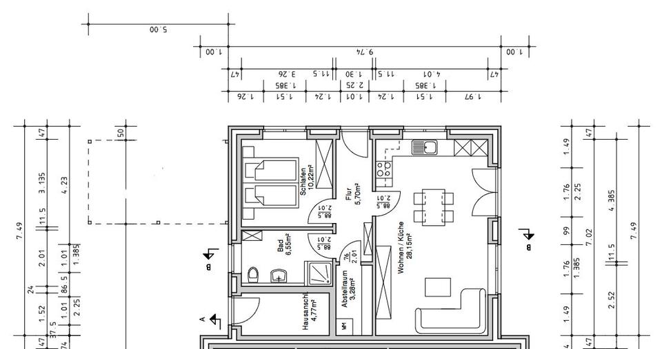 Erdgeschoßwohnung Ahlerstedt - 2 Zimmer, 54 m&sup2;, 650&euro; | Angebot:26605296
