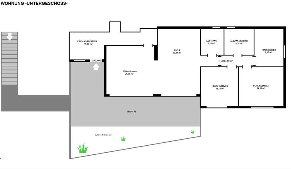 Moderne 3,5 ZKB Wohnung mit Fernblick in 56567 Neuwied - 114 m²