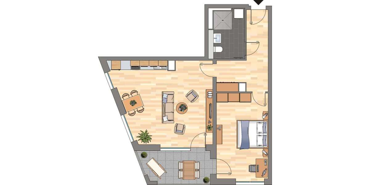 Etagenwohnung Essen Südviertel - 2 Zimmer, 73 m&sup2;, 919&euro; | Angebot:27029945