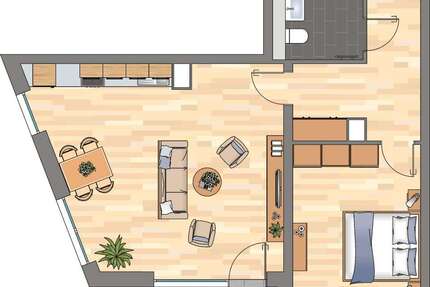 Wohnung Essen Südviertel - 2 Zimmer, 73 m&sup2;, 919&euro; | Angebot:27029945