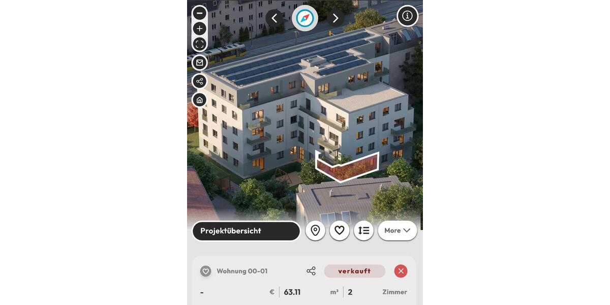 Erdgeschoßwohnung Berlin Pankow - 2 Zimmer, 63 m&sup2;, 1.451&euro; | Angebot:26037187