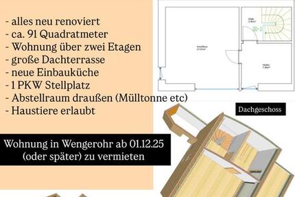 Wohnung Lösnich - 4 Zimmer, 90 m&sup2;, 1.200&euro; | Angebot:22840569