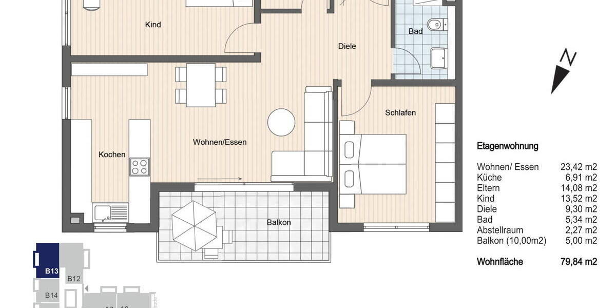 Etagenwohnung Garmisch-Partenkirchen Partenkirchen - 3 Zimmer, 79 m&sup2;, 1.770&euro; | Angebot:26082593