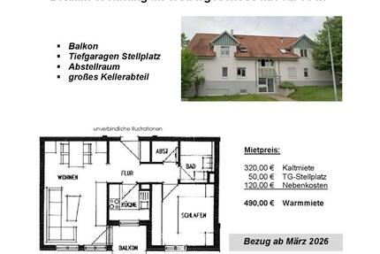 schöne 2-Raum Wohnung mit Balkon und Tiefgaragen Stellplatz OT Silberstraße 2 zimmer