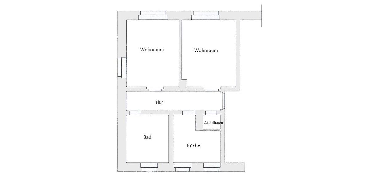 Etagenwohnung Guben - 2 Zimmer, 55 m&sup2;, 372&euro; | Angebot:24537100