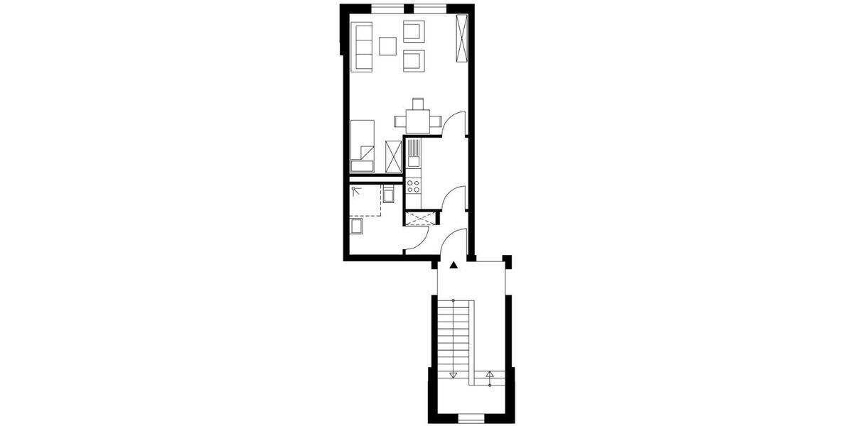 Erdgeschoßwohnung Düsseldorf Stadtbezirk 5 - 1 Zimmer, 39 m&sup2;, 239&euro; | Angebot:26630925