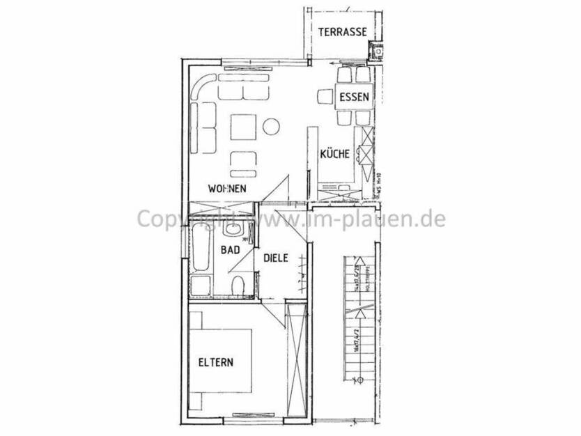 Plauen-Neundorf: 2-Zimmerwohnung mit Terrasse & Außenstellplatz