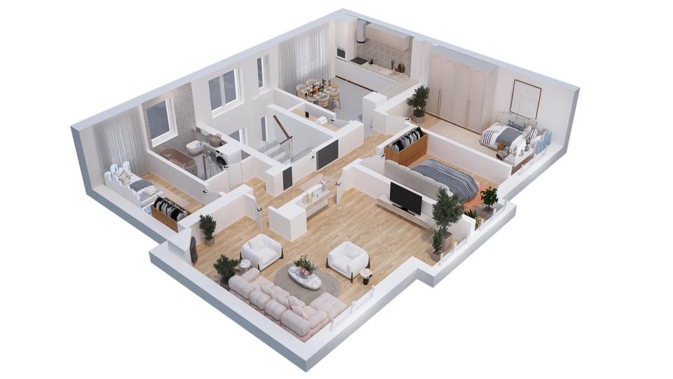 Etagenwohnung Hagen Hagen-Nord - 4 Zimmer, 112 m&sup2;, 1.200&euro; | Angebot:25600752