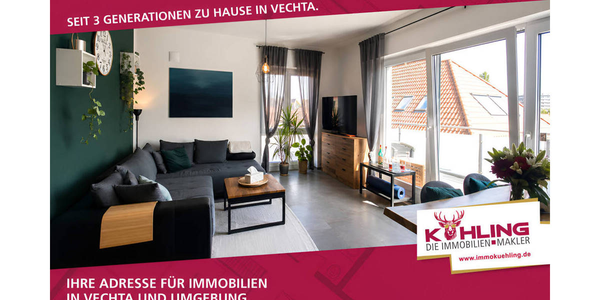 Etagenwohnung Vechta - 2 Zimmer, 67 m&sup2;, 680&euro; | Angebot:26487307