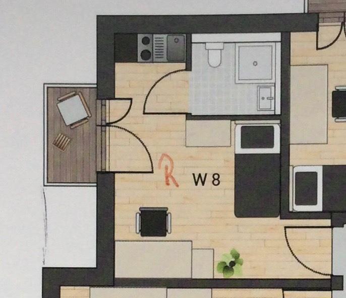 Apartment mit Balkon in Augsburg inclusive TG zu vermieten. 1 zimmer