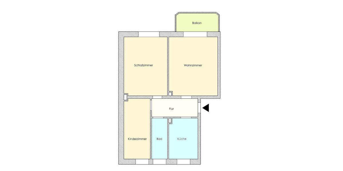 Etagenwohnung Meuselwitz - 3 Zimmer, 60 m&sup2;, 430&euro; | Angebot:26649734