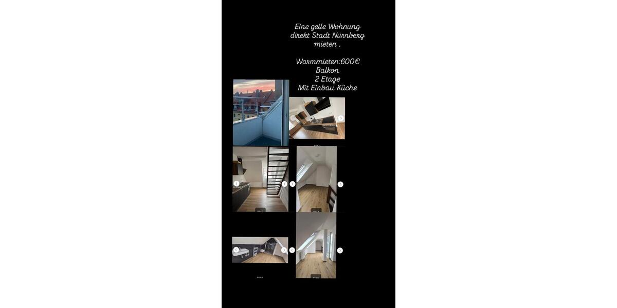 Dachgeschoßwohnung Nürnberg Herrnhütte - 2 Zimmer, 35 m&sup2;, 600&euro; | Angebot:25217477