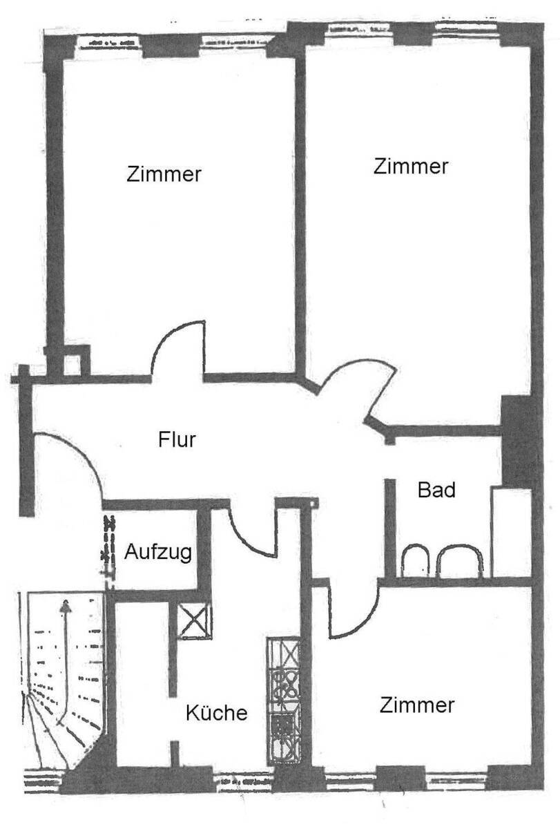 Zentrum-Ost...Sonnige und große 3-Raum-Wohnung mit Flair! 3 zimmer