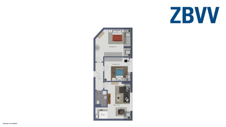 Etagenwohnung Magdeburg Leipziger Straße - 3 Zimmer, 75 m&sup2;, 519&euro; | Angebot:26420065