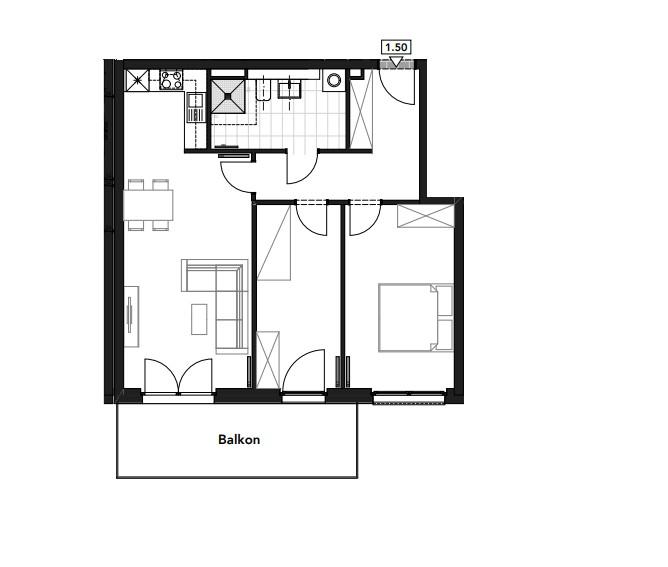 Etagenwohnung Quickborn - 3 Zimmer, 72 m&sup2;, 1.152&euro; | Angebot:25349276