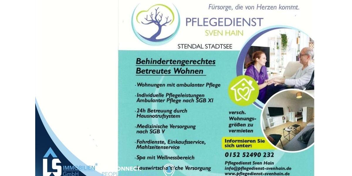 Altersgerechtes Wohnen mit Pflegedienst! 1 zimmer