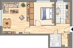 Erdgeschoßwohnung Flensburg Fruerlund - 2 Zimmer, 50 m&sup2;, 479&euro; | Angebot:25893446