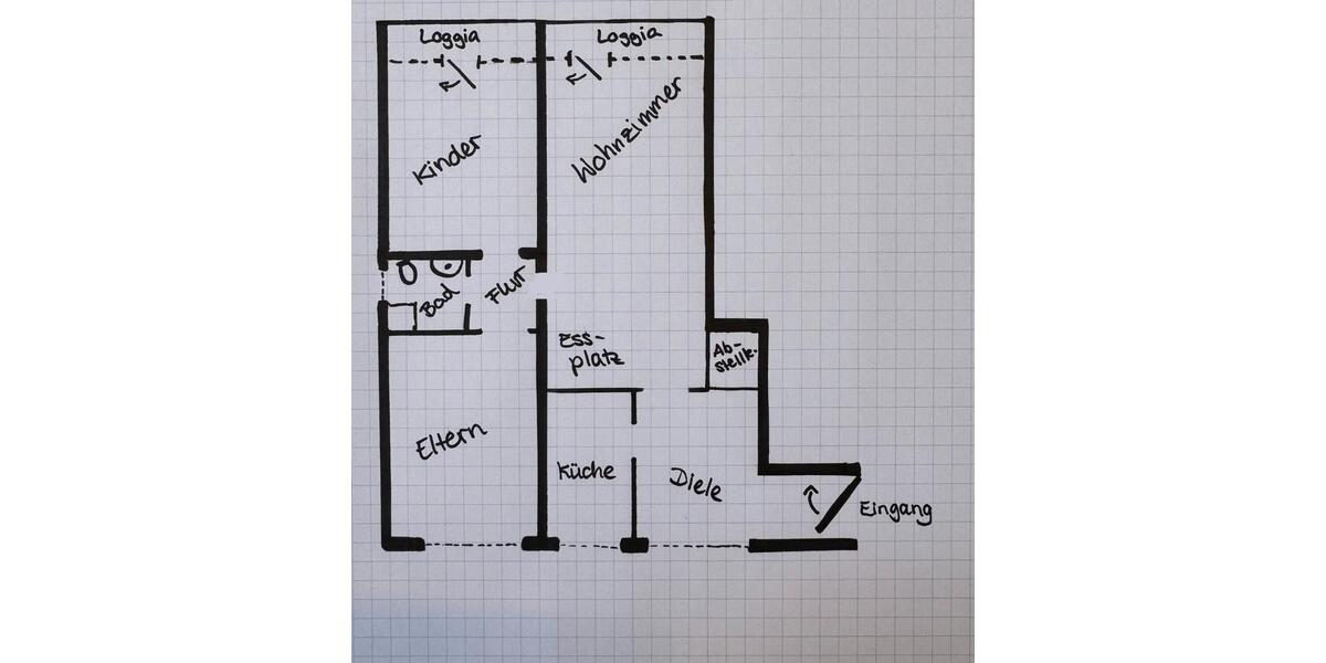 Etagenwohnung Duisburg Essenberg - 3 Zimmer, 87 m&sup2;, 750&euro; | Angebot:26045492