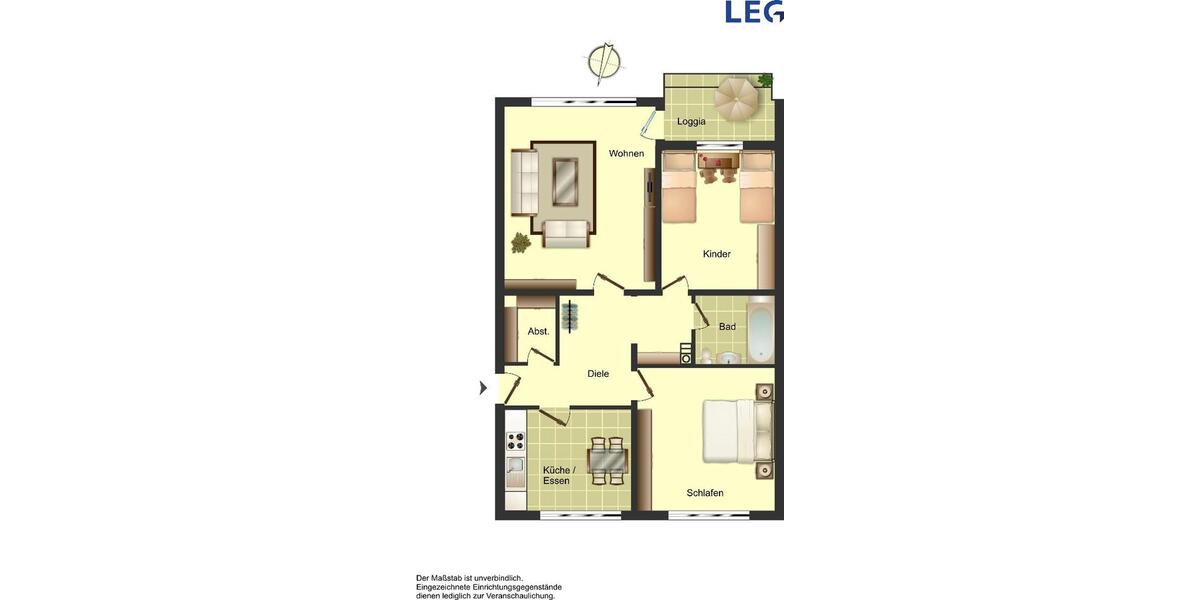 Etagenwohnung Haan - 3 Zimmer, 73 m&sup2;, 689&euro; | Angebot:26232617