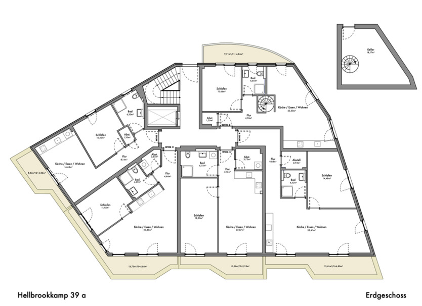 2 Zimmer Wohnung mit Terasse und EBK - Erstbezug nach Neubau