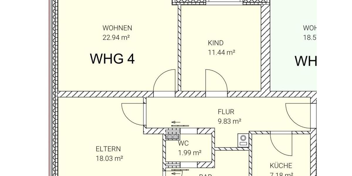 Etagenwohnung Wunstorf - 3 Zimmer, 78 m&sup2;, 980&euro; | Angebot:25820582